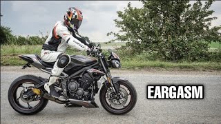 SC Project Full Titanium Exhaust Sound 2020 Street Triple 765 RS [upl. by Biondo]