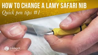 Quick Pen Tips 1 How to swap a Lamy Safari fountain pen nib [upl. by Adnicul]