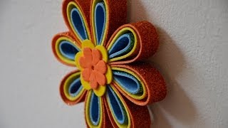 Móvil de flores de Goma eva  Manualidades para todos [upl. by Sayette]