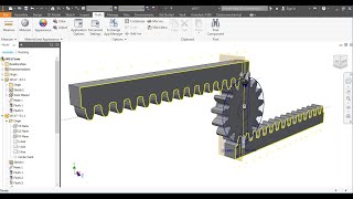 Tutorial for beginnerRack and Pinion Gear MateAnimationInventor Studio [upl. by Bartram]