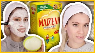 MASCARILLAS DE MAIZENA PARA ACLARAR TU ROSTRO  PIEL SIN MANCHAS  NatyGloss [upl. by Bainbridge]