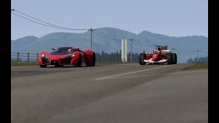 Ferrrari F1 2004 vs Ferrari F80 Concept at Highlands [upl. by Yot]