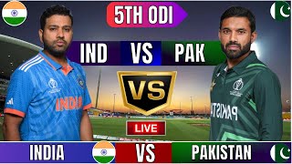 🔴 Live India vs Pakistan 5th ODI Live Match Score today  IND vs PAK Champions Trophy 2025 [upl. by Yeliak]