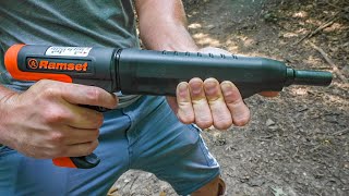 Powder Actuated Nail Gun For Self Defense [upl. by Enylrac]