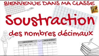 CM2 Soustraction des nombres décimaux [upl. by Dranreb]