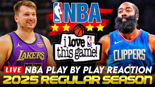 🔴LAKERS vs LA CLIPPERS │ 2025 NBA Basketball Game PlayByPlay Reaction amp Scoreboard [upl. by Emery]