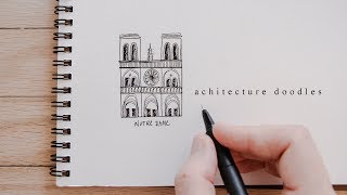 How To Draw Buildings  Architecture Doodles For Beginners [upl. by Adnale]