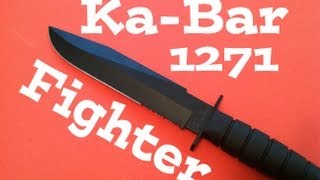 KaBar 1271 Fighter Knife Review [upl. by Airdnax]