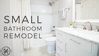 DIY Small Bathroom Remodel  Bath Renovation Project [upl. by Pega]