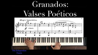 Granados Valses poéticos—scoreanalysis and overhead view [upl. by Smaj]