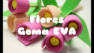 Cómo hacer flores goma EVA fácilmente [upl. by Curcio]