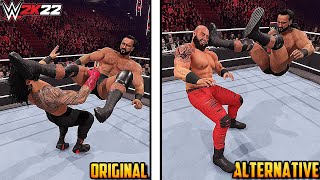 25 Finishers with Alternate Variations  WWE 2K22 [upl. by Rihaz959]