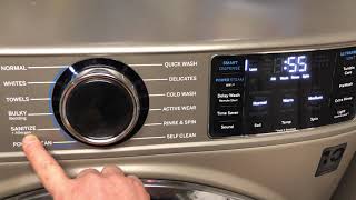 Review of GE UltraFresh washing machine settings see the Sanitize Allergen option [upl. by Older]