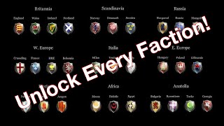 How To Unlock All Campaign Factions  Medieval 2 Total War [upl. by Nnylyahs22]