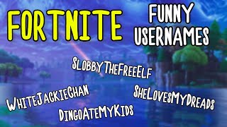 Funny Fortnite Usernames  Hilarious  Mildly Cringy Gamertags [upl. by Zia]