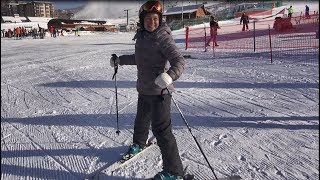 Beginner ski lesson 1 with Deb Armstrong intro equipment and movement [upl. by Voletta533]