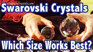 Swarovski Crystal Size Comparison  Crystal Prism Selection [upl. by Tiernan]