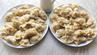 Pierogi z mięsem i kapustą kiszoną [upl. by Ennaillij]