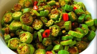 Vegetarian Curry Okra Recipe [upl. by Ipoillak22]