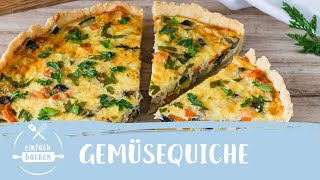 Die beste vegetarische Gemüsequiche  Einfach Backen [upl. by Pamelina126]