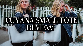 CUYANA SMALL STRUCTURED TOTE REVIEW  Blondes amp Bagels [upl. by Heyra169]