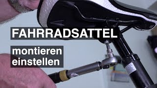 Fahrradsattel montieren und einstellen [upl. by Zat]