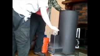 Liberator Prototype Rocket Heater Wood Stove [upl. by Eniffit]