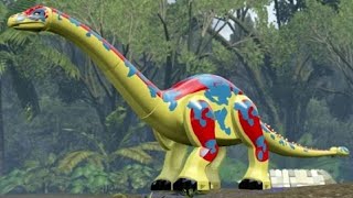 LEGO Jurassic World  Apatosaurus Unlock Location  Gameplay Skeleton amp Custom Dinosaur Showcase [upl. by Evanne]