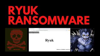 Ryuk Ransomware Live Demo and Analysis [upl. by Randy986]