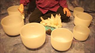 Crystal Bowl Chakra 70 Min Meditation C to B  Low to High Tones [upl. by Aekahs]