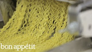 How Ramen Noodles Are Made Inside a Ramen Factory  Bon Appétit [upl. by Essirahs]