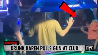 WATCH Boozy Karen Pulls Gun At Club [upl. by Nohtiek]