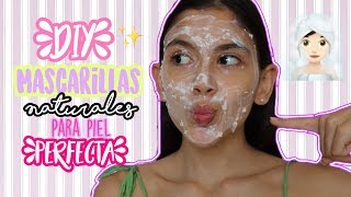 3 Mascarillas NATURALES y CASERAS Para La Cara  DIY Acné Piel Seca Grasa  HeyItsVal [upl. by Eliam]