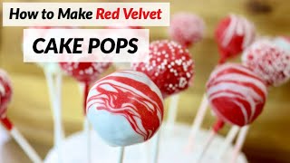 How to Make CAKE POPS  Homemade Red Velvet Cake Pops Tutorial and Recipe [upl. by Osithe]