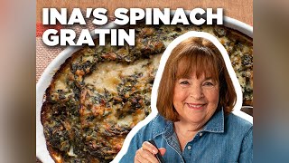 Ina Gartens Spinach Gratin  Barefoot Contessa  Food Network [upl. by Hannasus]