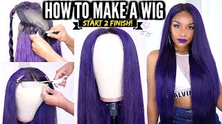 How to Make a Wig START TO FINISH  DIY Lace Closure Wig [upl. by Sophi]