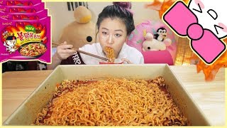 4X SPICY MALA FIRE NOODLE CHALLENGE [upl. by Ailuj]