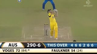 James Faulkner Scored 30 Runs Over VS Ishant Sharma [upl. by Kletter]