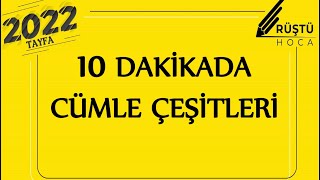 10 DAKİKADA  Cümle Çeşitleri  RÜŞTÜ HOCA [upl. by Candace939]