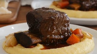 Balsamic Braised Short Ribs  Dutch Oven Recipe [upl. by Ahsiak448]