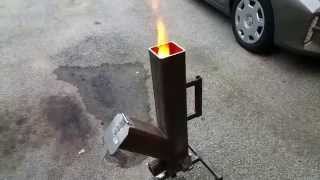 GRAVITY FEED PELLET  WOOD BURNING ROCKET STOVE PART 1 [upl. by Elehcim]