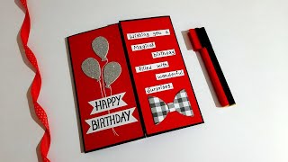 How to make Beautiful Birthday card  Handmade birthday card idea  Tutorial [upl. by Klara]