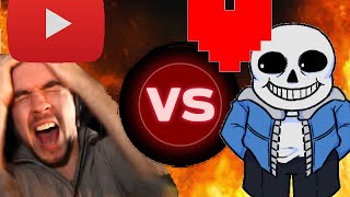 Youtubers React To Beating Sans [upl. by Yrelle]