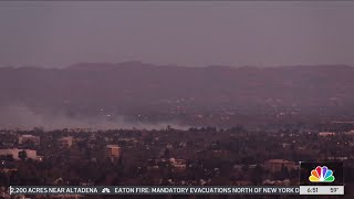 Woodley Fire burns in Sepulveda Basin [upl. by Salta]