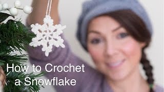 How To Crochet a Snowflake [upl. by Gilberta756]