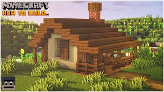 Minecraft  Small Cabin Tutorial [upl. by Brooking]