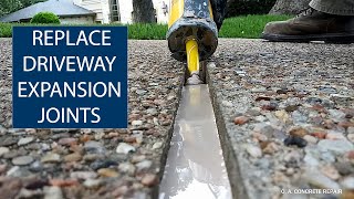 EXPANSION JOINT REPLACEMENT OF CONCRETE DRIVEWAYS [upl. by Ilatfen]