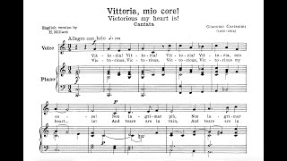 Vittoria mio core G Carissimi  C Major Piano Accompaniment [upl. by Notfol215]