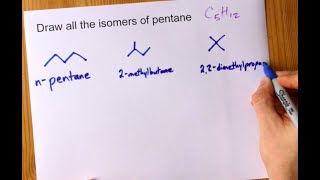 Draw All the Isomers of Pentane [upl. by Kerk925]