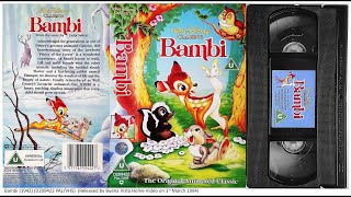 Bambi 1st March 1994 UK VHS [upl. by Aicirt597]